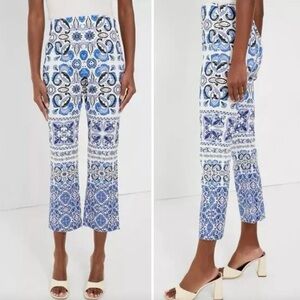 NEW Tuckernuck Ashford majolica blue white pants large